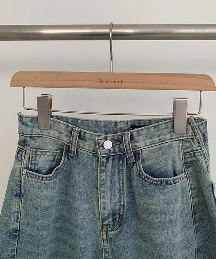 【丈別】ワイドウォッシュデニムパンツ(5color)