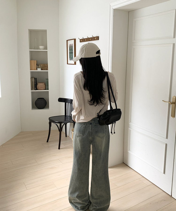 【丈別】ビンテージウォッシュワイドデニムパンツ(5color) LIGHT DENIM