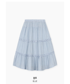 ティアードチェックミディスカート