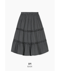 ティアードチェックミディスカート