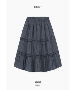 ティアードチェックミディスカート