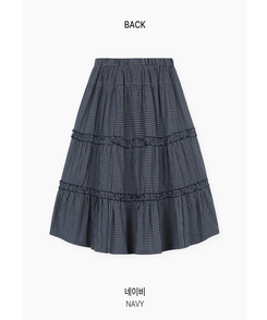 ティアードチェックミディスカート