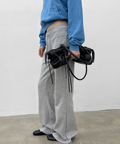 ローブーツカットバンディングパンツ MELANGE GRAY