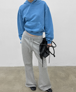 ローブーツカットバンディングパンツ MELANGE GRAY