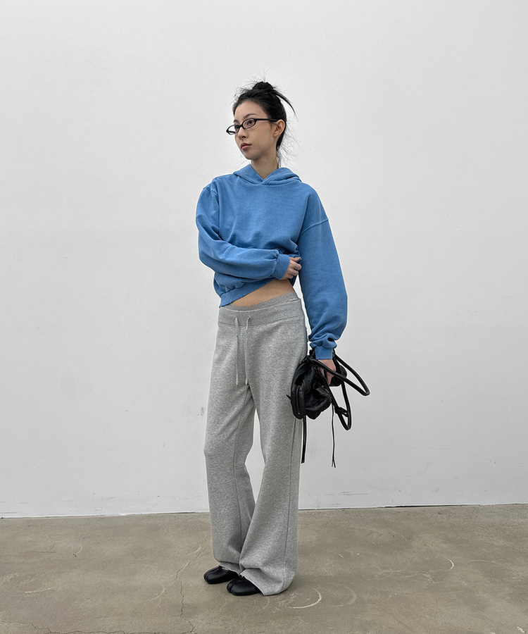 ローブーツカットバンディングパンツ MELANGE GRAY