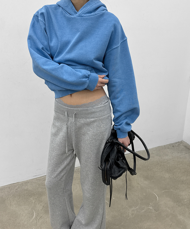 ローブーツカットバンディングパンツ MELANGE GRAY