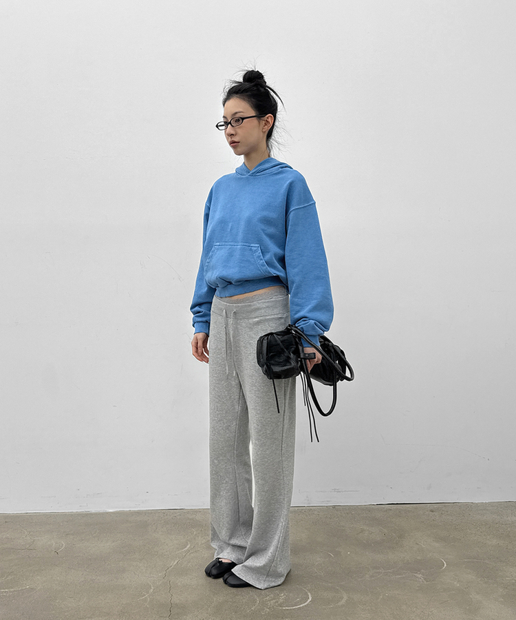 ローブーツカットバンディングパンツ MELANGE GRAY