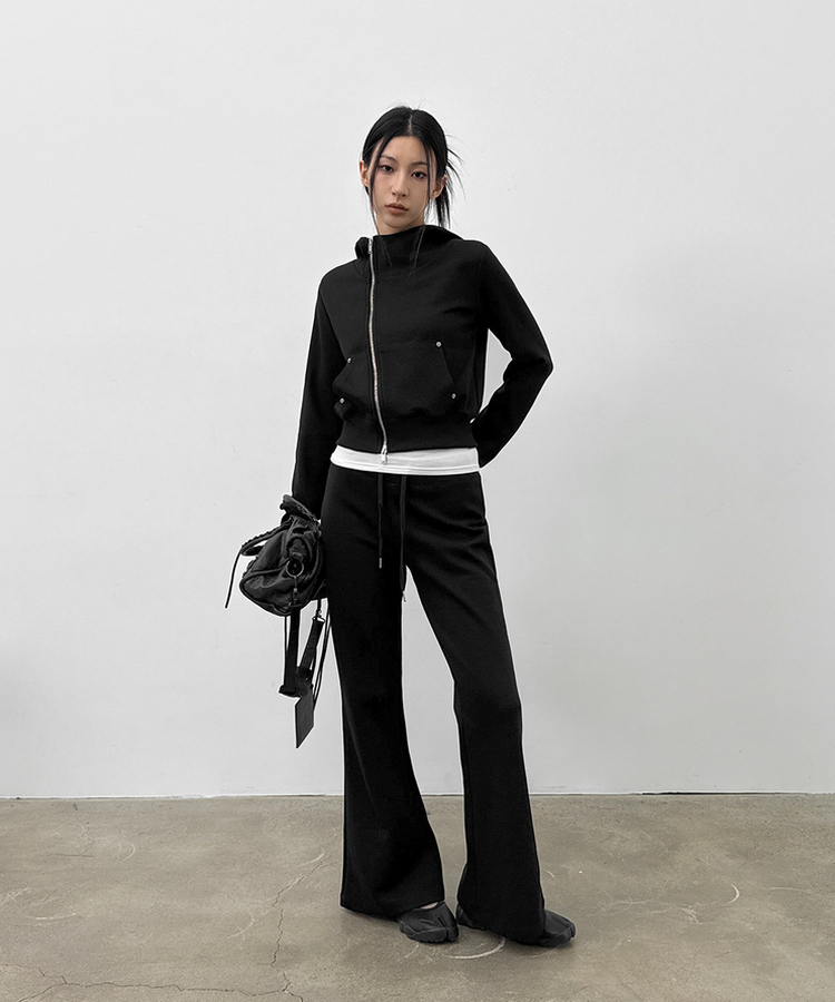 ローブーツカットバンディングパンツ BLACK