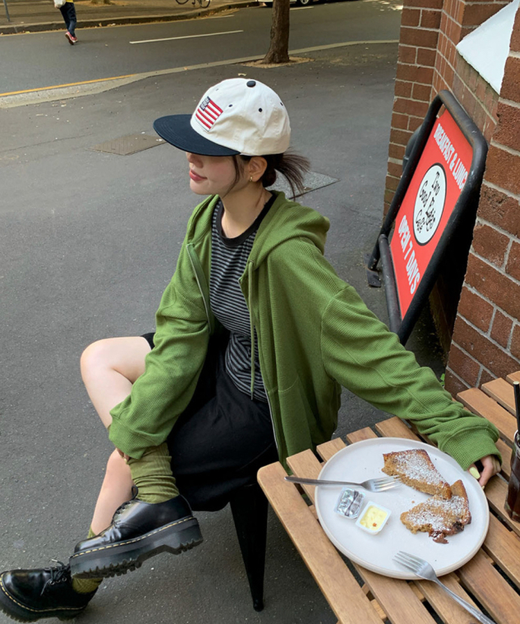 ストライプ長袖Tシャツ CHARCOAL