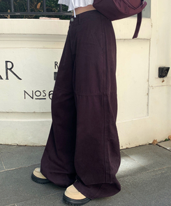 切替ラインコットンパンツ PURPLE