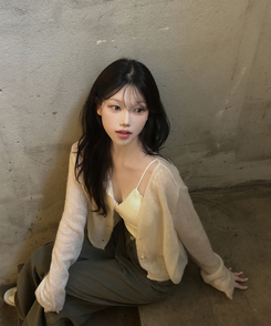 デイリーラウンドネック長袖カーディガン(9color) CREAM