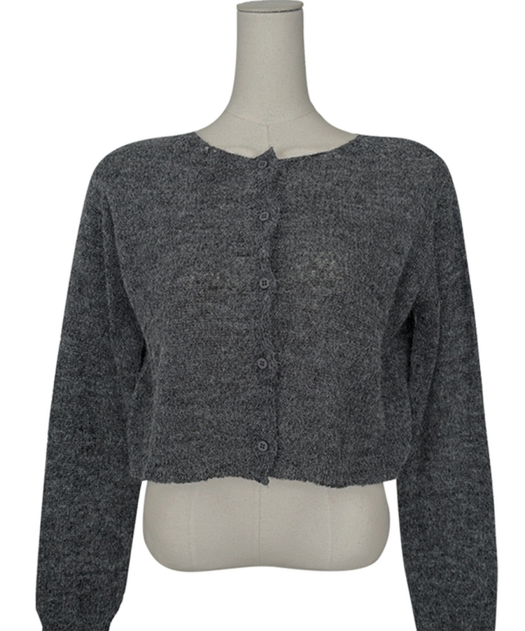 デイリーラウンドネック長袖カーディガン(9color)