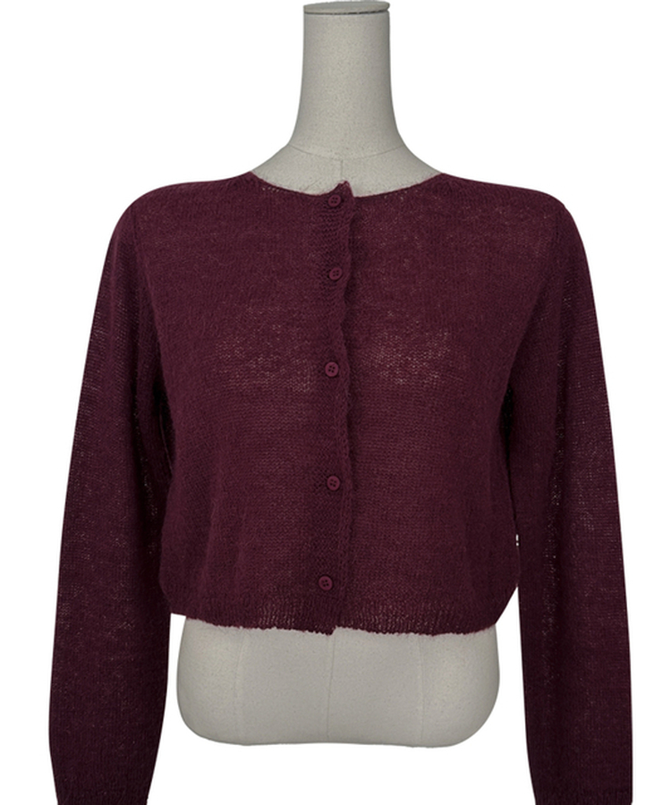 デイリーラウンドネック長袖カーディガン(9color)