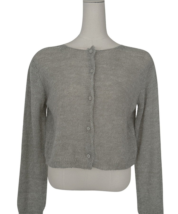 デイリーラウンドネック長袖カーディガン(9color)