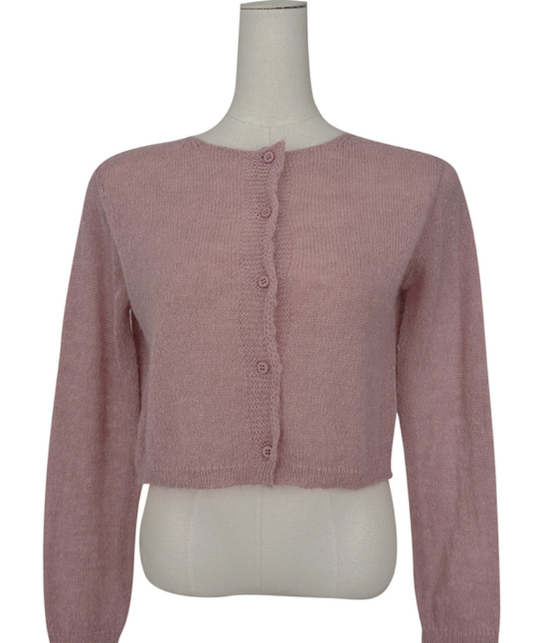 デイリーラウンドネック長袖カーディガン(9color)