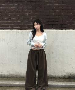 ベーシックVネック長袖ニットカーディガン(13color) SKY BLUE