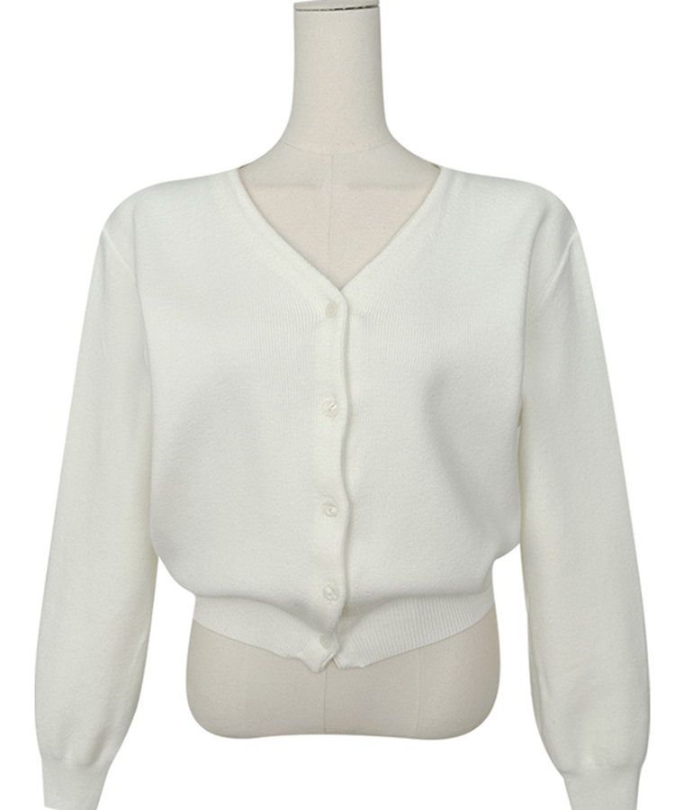 ベーシックVネック長袖ニットカーディガン(13color)