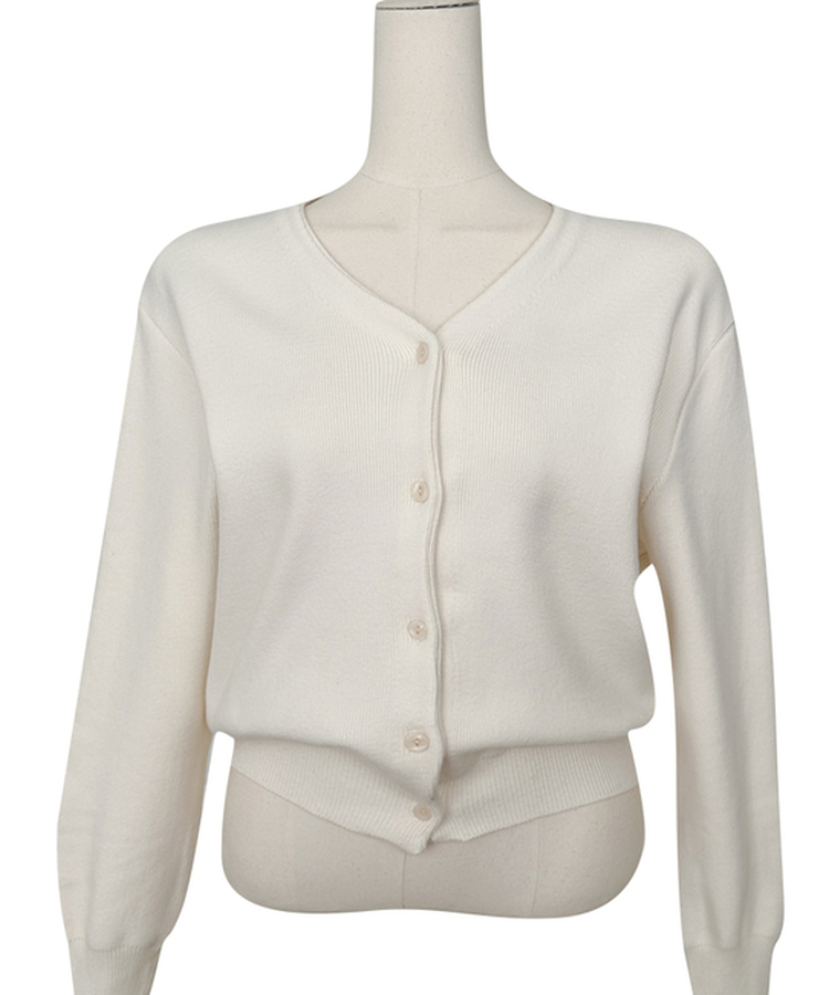 ベーシックVネック長袖ニットカーディガン(13color)