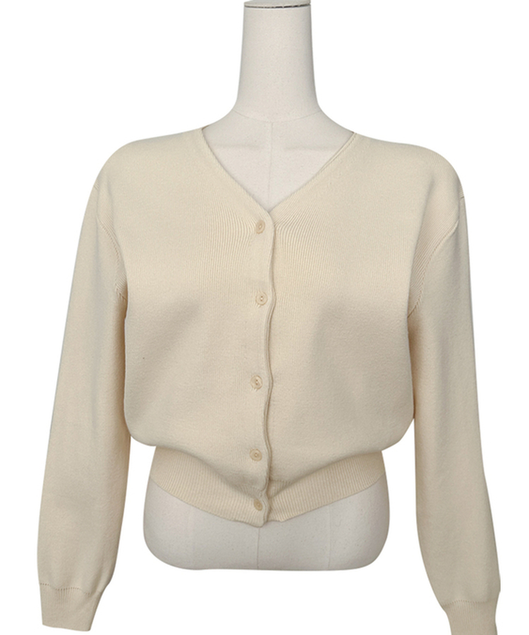 ベーシックVネック長袖ニットカーディガン(13color)