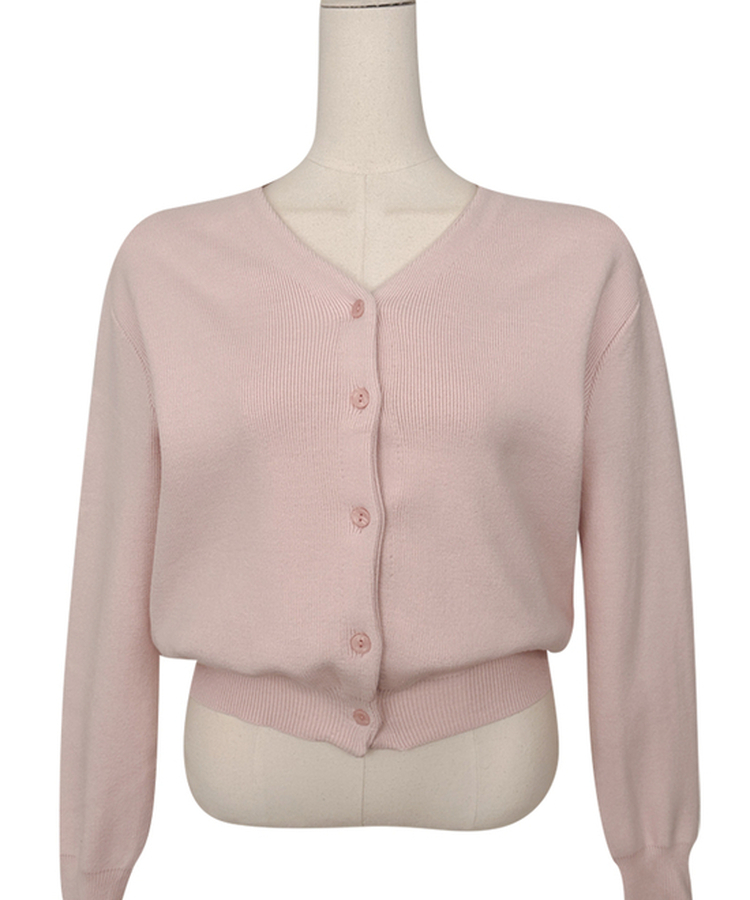 ベーシックVネック長袖ニットカーディガン(13color)