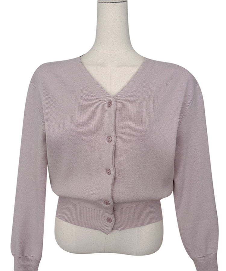 ベーシックVネック長袖ニットカーディガン(13color)