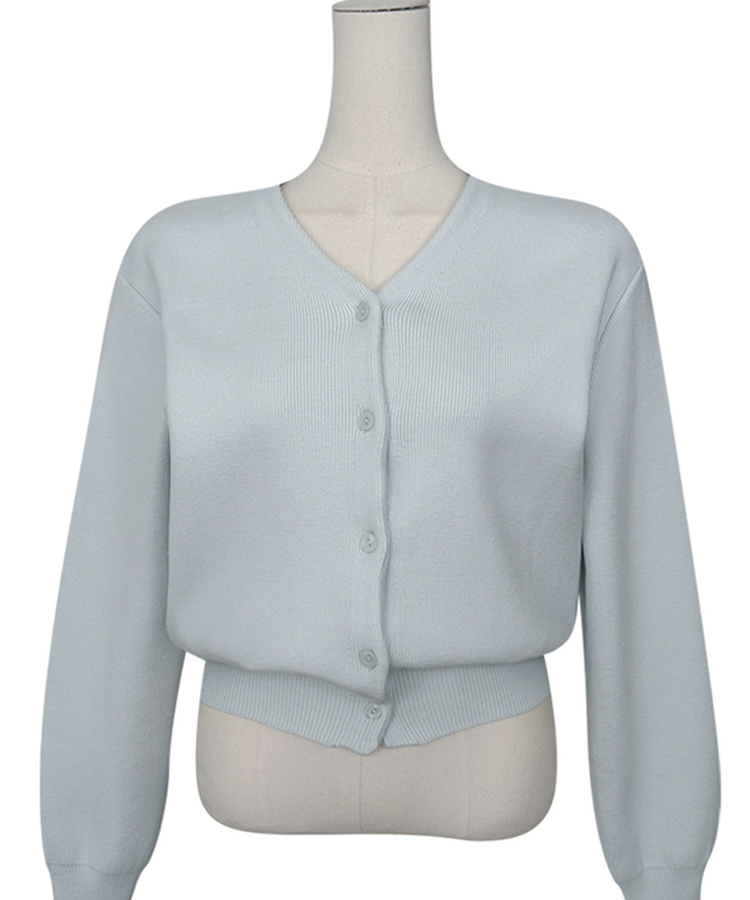 ベーシックVネック長袖ニットカーディガン(13color)