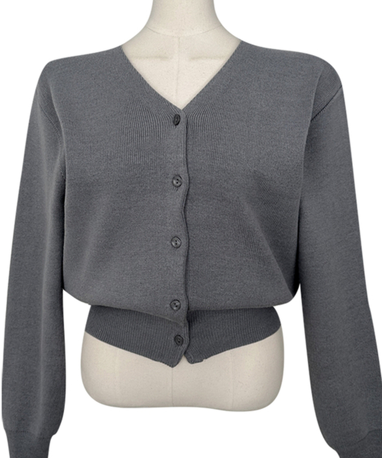 ベーシックVネック長袖ニットカーディガン(13color)