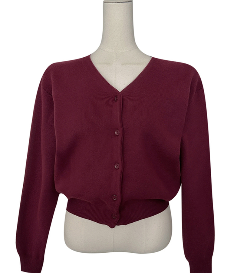 ベーシックVネック長袖ニットカーディガン(13color)