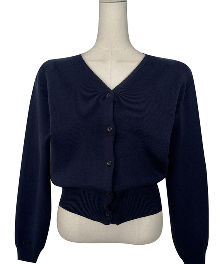 ベーシックVネック長袖ニットカーディガン(13color)