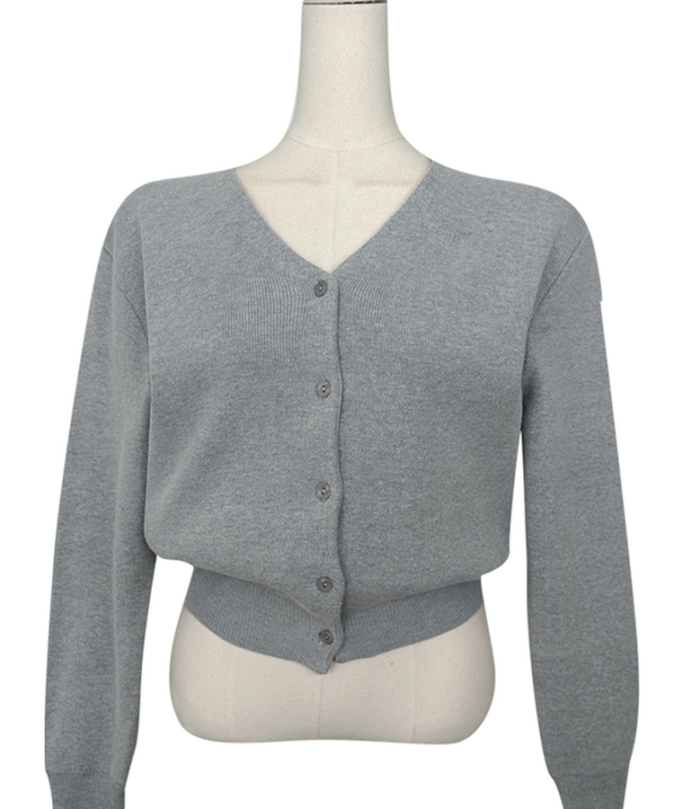 ベーシックVネック長袖ニットカーディガン(13color)