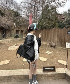 フードベルト長袖ワンピース IVORY