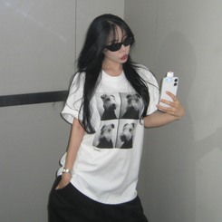 ルーズパピー半袖Tシャツ IVORY