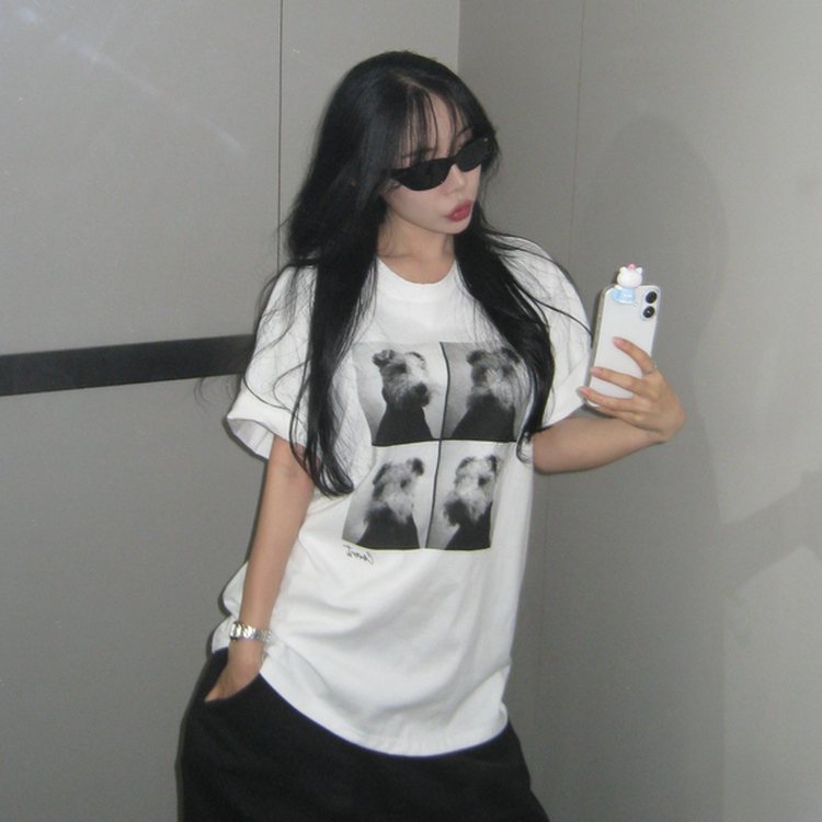 ルーズパピー半袖Tシャツ IVORY