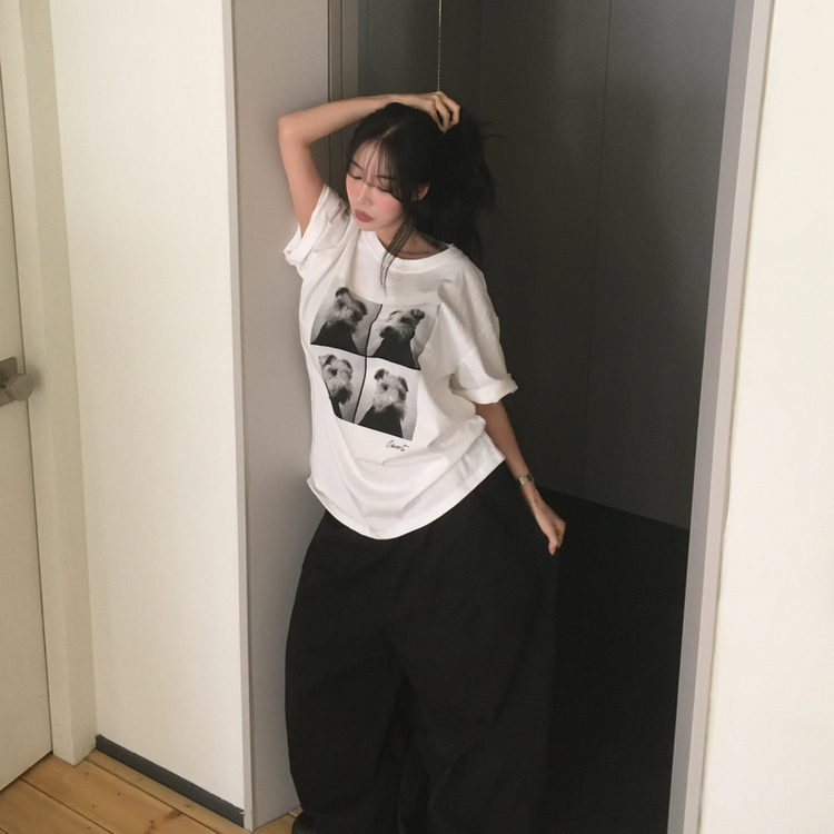 ルーズパピー半袖Tシャツ IVORY