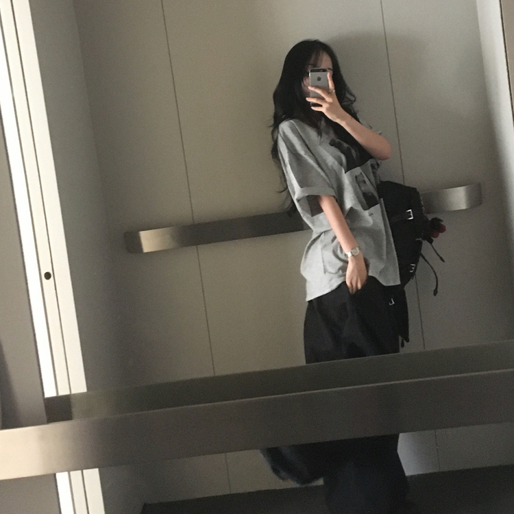 ルーズパピー半袖Tシャツ GREY