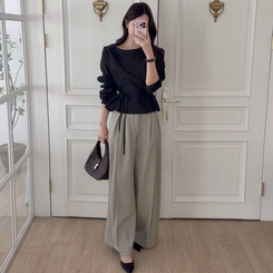 ピンテックワイドスラックス BEIGE