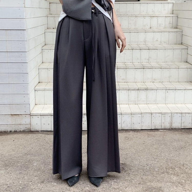 ピンテックワイドスラックス CHARCOAL