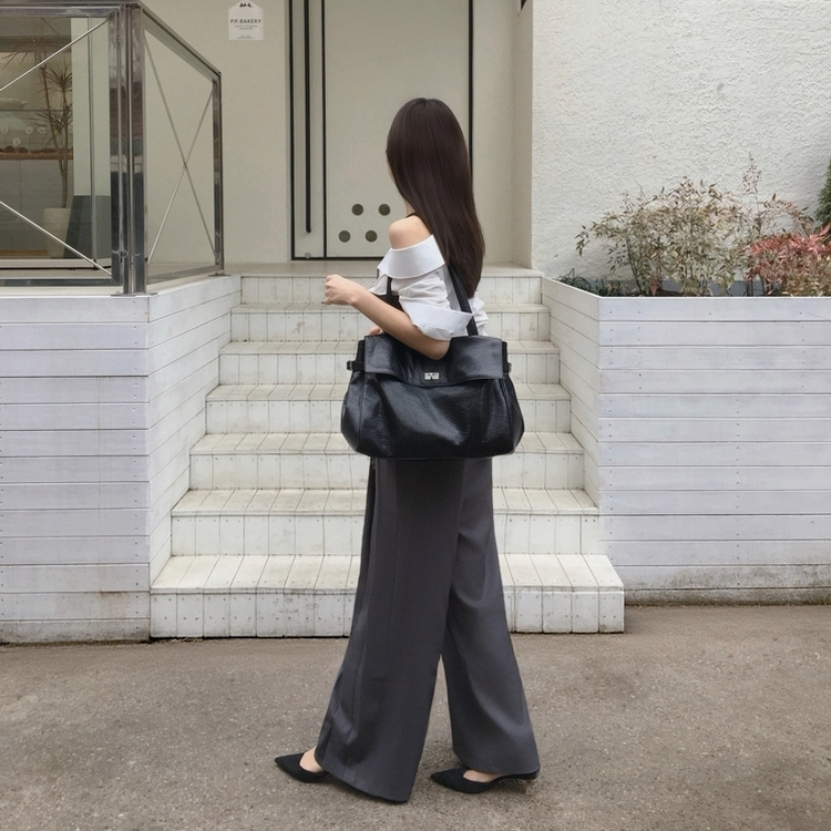 ピンテックワイドスラックス CHARCOAL