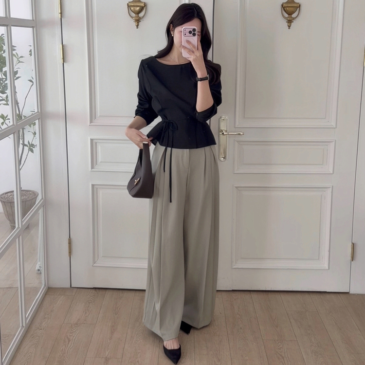 ピンテックワイドスラックス BEIGE