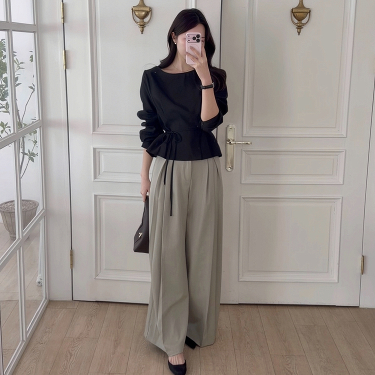 ピンテックワイドスラックス BEIGE