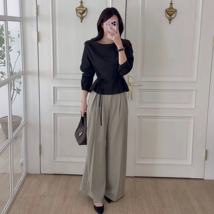 ピンテックワイドスラックス BEIGE