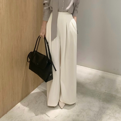 ロングワイドピンテックスラックス(5color) IVORY