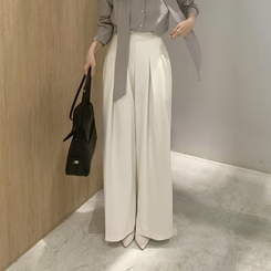 ロングワイドピンテックスラックス(5color) IVORY