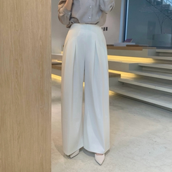 ロングワイドピンテックスラックス(5color) IVORY