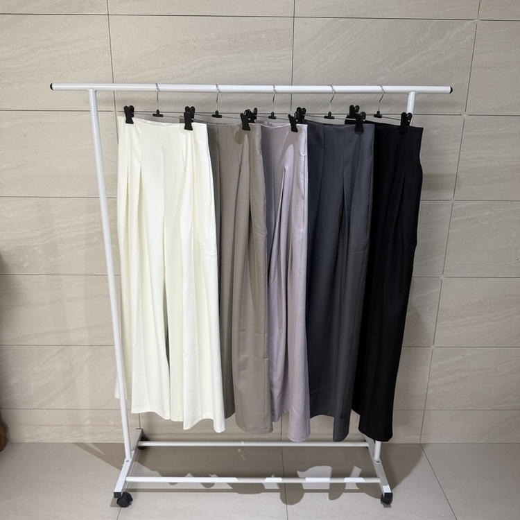 ロングワイドピンテックスラックス(5color)