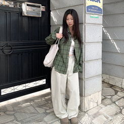 Y2Kバルーンワイドコットンパンツ IVORY