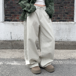 Y2Kバルーンワイドコットンパンツ IVORY