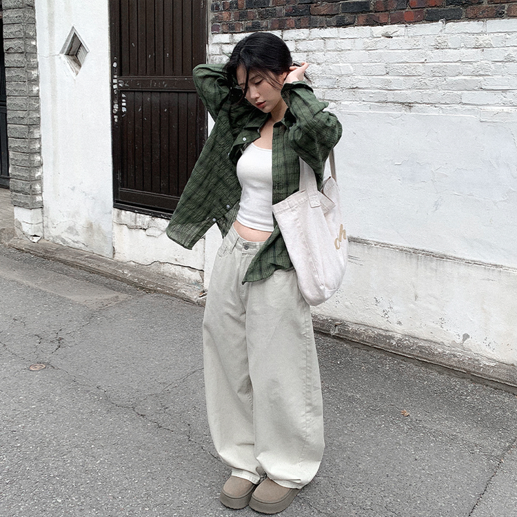 Y2Kバルーンワイドコットンパンツ IVORY