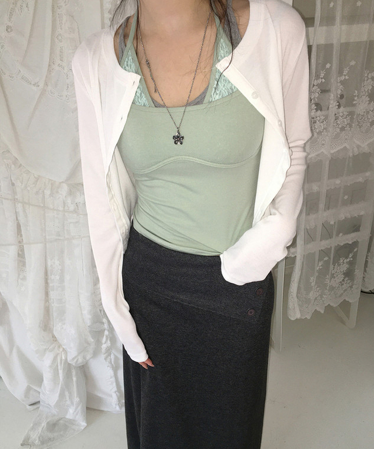 レースレイヤードスリーブレス MINT