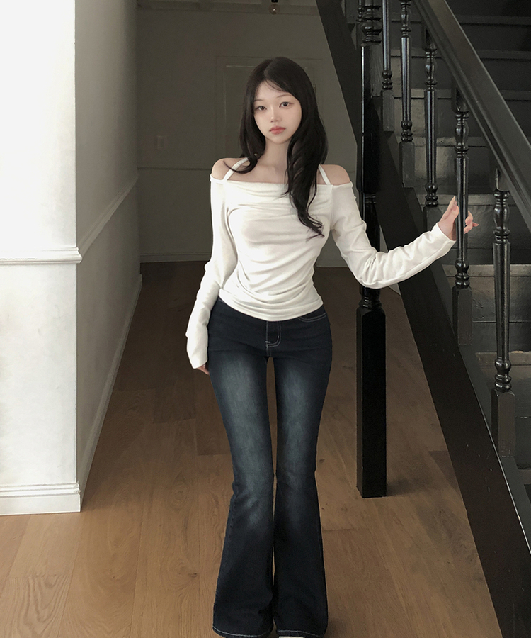 ストラップオフショルダー IVORY